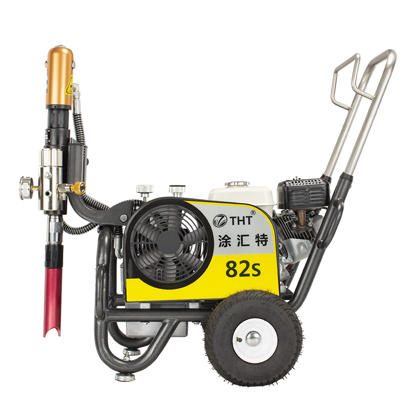 涂汇特THT汽油引擎液压BM82s涂料高压无气喷涂机